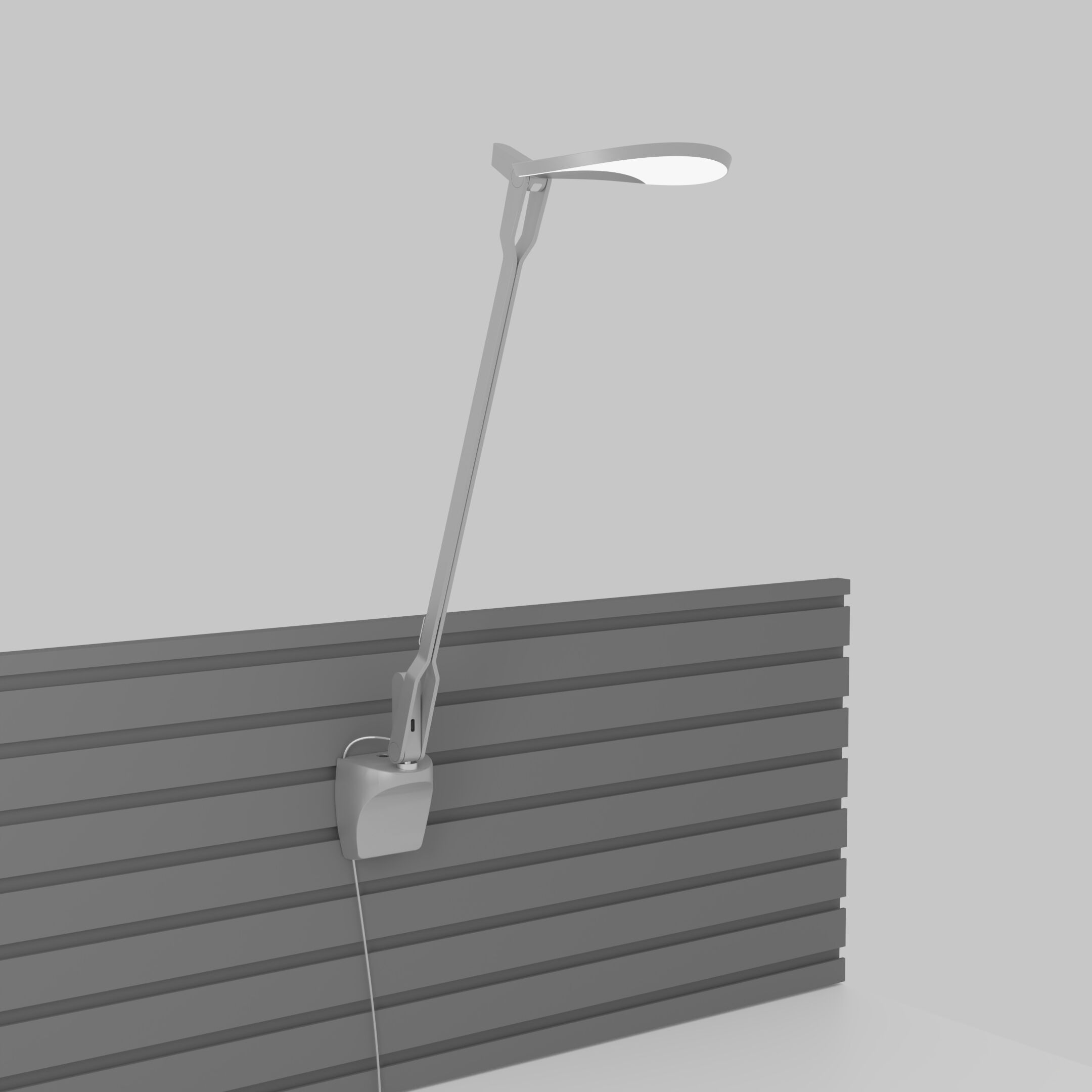 Splitty Pro Gen 2 Slatwall Mount Desk Lamp Wall Light in Silver